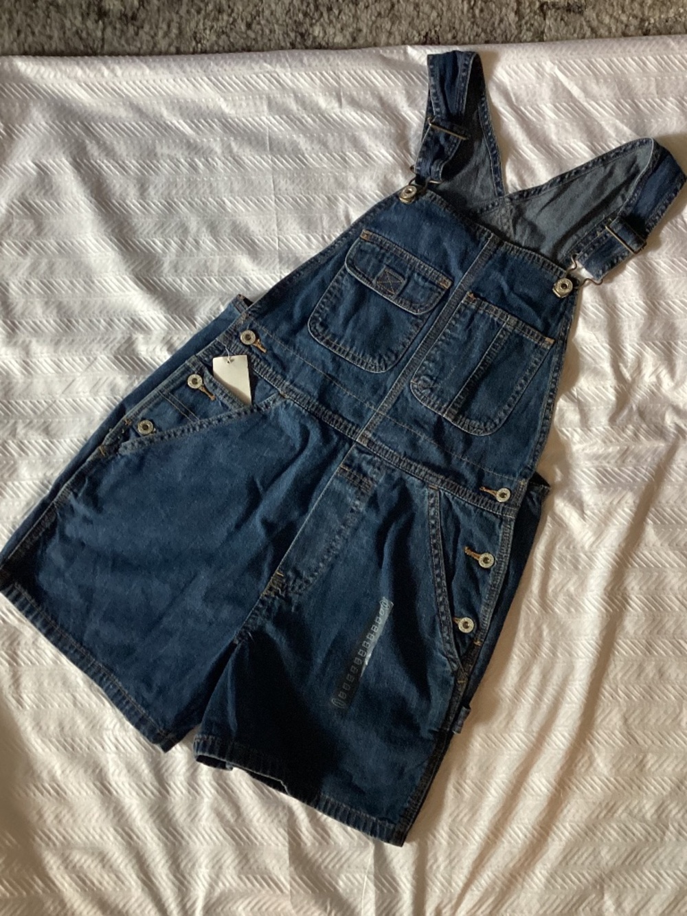 Old Navy Denim Shorts Overalls Size XS Women’s Junior’s Teens NEW - Picture 3 of 10